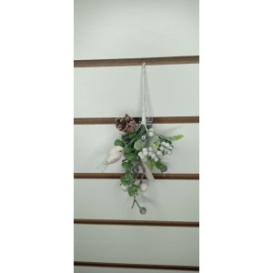 FL GALHINHO HN875 DE AMORA BRANCA C/ PASSARO NATALINA A27CM