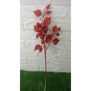 FL HASTE HN856 FOLHAS C/ AMORAS GLITTER NATALINA A62CM