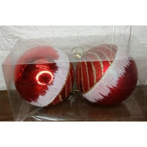 BOLA EB130 NATALINA DETALHADA C/ 2 A10CM