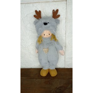 BONECA AB523 NATALINA C/ ROUPA DE URSINHO A34CM