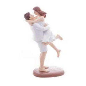 FIGURA 61498 DECORATIVA DE RESINA CASAL A26XL8CM