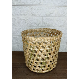 LUMINARIA AP199 P EM PALHA TRANÇADA A25XL25CM