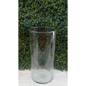 VASO CILINDRICO 9536 EM VIDRO TRANSPARENTE A30XL15 CM