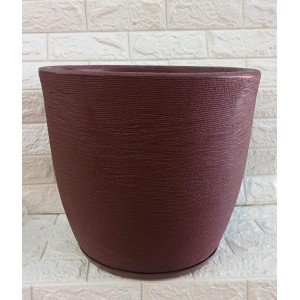 VASO BOJO REF132-1 RED C/PRATO Nº3 MARROM A37XL39CM