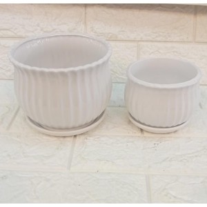 VASO TP1549 CERAMICA 2PÇS A12X14CM