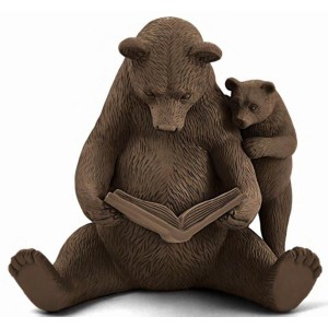 ESCULTURA 17687 URSO EM POLIRESINA A25CM