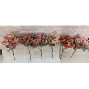 FL BUQUE HD89786 ROSA C/7 GALHOS A38CM