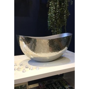 VASO WI02-39G DE ALUMINIO RAIPUR PRATA A19XL19XC42CM