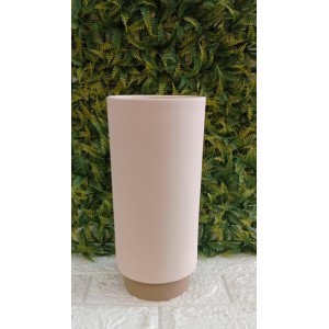 VASO 203-46 CONTEMPORANEO LINHO E CARAMELO A26XL11CM