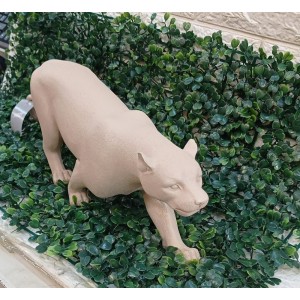 ESCULTURA 18768 LEOPARDO EM POLIRRESINA A14XC47CM