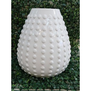 VASO 101112 BALL GRD BRANCO BRILHO 31XL11CM