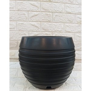 VASO BOJO REF 471-4 FRISADO C/PRATO Nº3 PRETO A38XL33CM