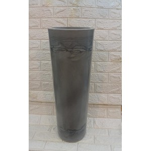 VASO PILAR REF404-0 MARMORIZADO C/PRATO Nº4 CIMENTO QUEIMADO A70XL26CM