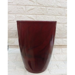 VASO COLUNA REF364-8 RED MARMORIZADO C/PRATO Nº2 VERMELHO A41XL29CM