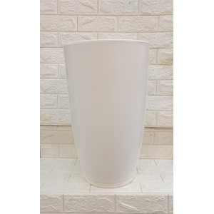 VASO COLUNA REF373-6 REDONDO POLIDO C/PRATO BRANCO Nº3 A54XL33CM