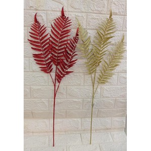 FL GALHO BN002 NATALINO C/GLITER DOURADO/VERMELHO A74CM