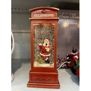 LANTERNA LA113 PAPAI NOEL NA CABINE DECOR A25XL10,5CM