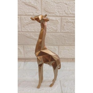 ESCULTURA 1092-32 GIRAFA DOURADA A29CM