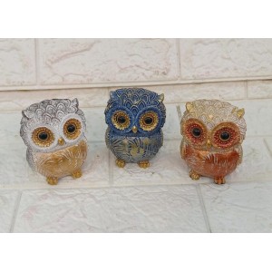 ENFEITE MCJA-22 CORUJA DE RESINA A10CM