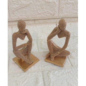 ENFEITE MDOL-08 BONECO ABSTRATO DE RESINA A14,5CM