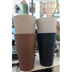 VASO REFP078 COLUNA REDONDA G EM POLIETILENO C/ PRATINHO A66XL33CM