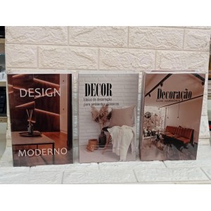 CAIXA DV80160 LIVRO DECORATIVA KIT C/3 PCS A27XL17CM