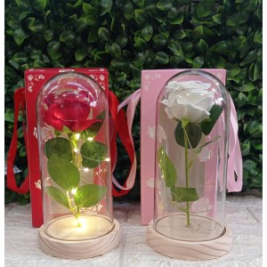 ENEFEITE CUPULA F0541  FLOR C/ LED A PILHA A22XL11CM