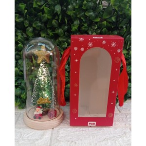 ENFEITE CUPULA 7908148508057 ARVORE DE NATAL C/LED A PILHA