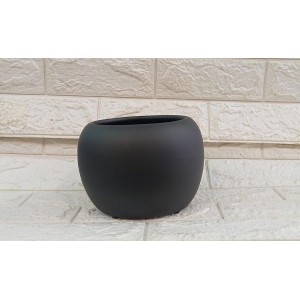 CACHEPOT 1038-64 BOWL NOVO M PRETO FOSCO A15XL15CM