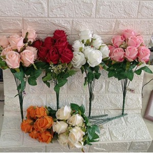 BUQUE VL-013 DE ROSA CORES SORTIDA C/9 GALHOS A46CM