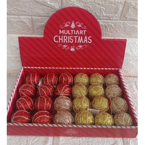 BOLA NBOL6V02 DECORATIVA DE NATAL PP 6CM