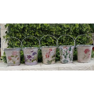 VASO BALDE C/ALCA METAL ESTAMPADO 41353 10CM ALT