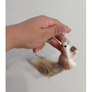 ENFEITE NTA11009 ESQUILO ISOPOR 7X12CM