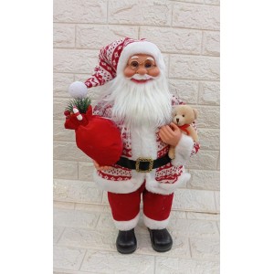 ENFEITE NAT0395 PAPA NOEL C/ TECIDO POLIESTER 60CM