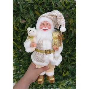 ENFEITE NAT0396 PAPAI NOEL C/ TECIDO POLIESTER 30CM