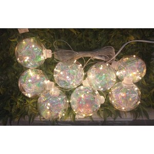 PENDENTE CV912 BOLINHA DE LED MORNA C/8 PCS COLOR 10CM