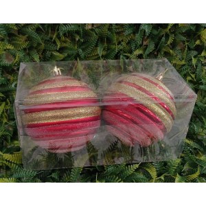 BOLA EB122 NATALINA C/ 2 DETALHADA A10CM