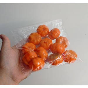 PACOTE P-121 MINI ABOBORA ARTIFICIAL DE ISOPOR C/12PCS