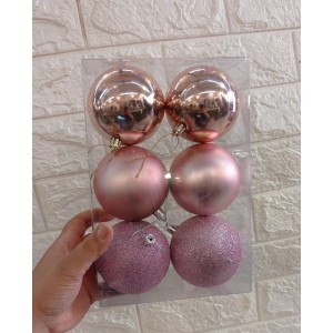 BOLA N08581-2 NATLINA ACETATO ROSA C/6 8CM