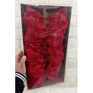 LACO DUPLO C/12 PCS VERMELHO GLITER