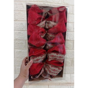 LACO TRIPLO C/6 PCS VERMELHO/PALHA