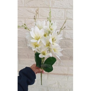 FL BUQUE TS-2585B DE ORQIDEA BRANCA C/5 GALHOS 58CM