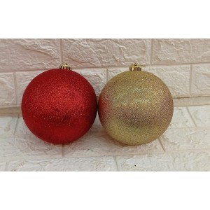 BOLA NTB20103 GLITER DECORATIVA VERM/DOUR 15CM