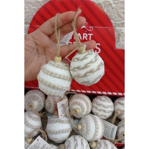 BOLA NBOL6V44 DECORATIVA NATALINA BRANCA 6CM