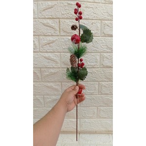 HASTE FLB47 DE PINHA C/FOLHAS NEVADA 60CM