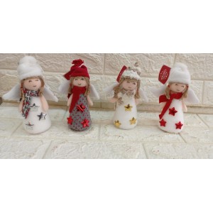 ENFEITE NAT0201 MENINA ANJO NATALINO 15CM