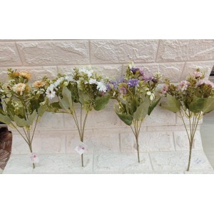 BUQUE 64713 DE MARGARIDA C/5 GALHOS CORES SORTIDAS A35CM