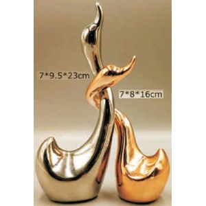 CISNE 2PCS PRATA E DOURADO CRC-216 CERAMICA