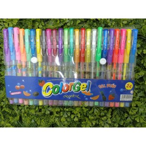CANETINHAS DE GEL C/GLITER 24 COLORGEL