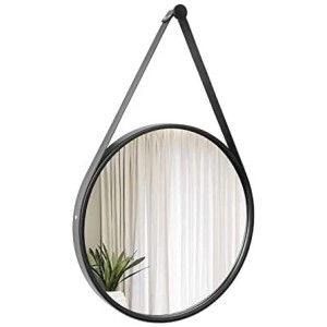 ESPELHO 92819 REDONDO GG C/ALCA DE COURO 60X60CM